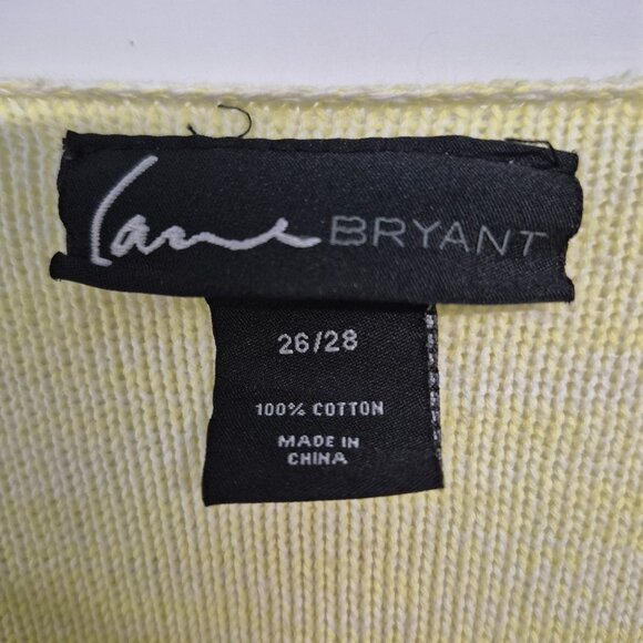 Lane Bryant Yellow Open Knit Lightweight Sweater Womens Size 26/28 100% Cotton - Picture 3 of 7